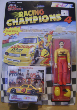 Image of 1992 Ernie Irvan figure carded with car