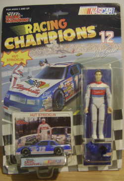 Image of 1992 Hut Stricklin figure carded with car