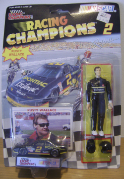 Image of 1992 Rusty Wallace figure carded with car